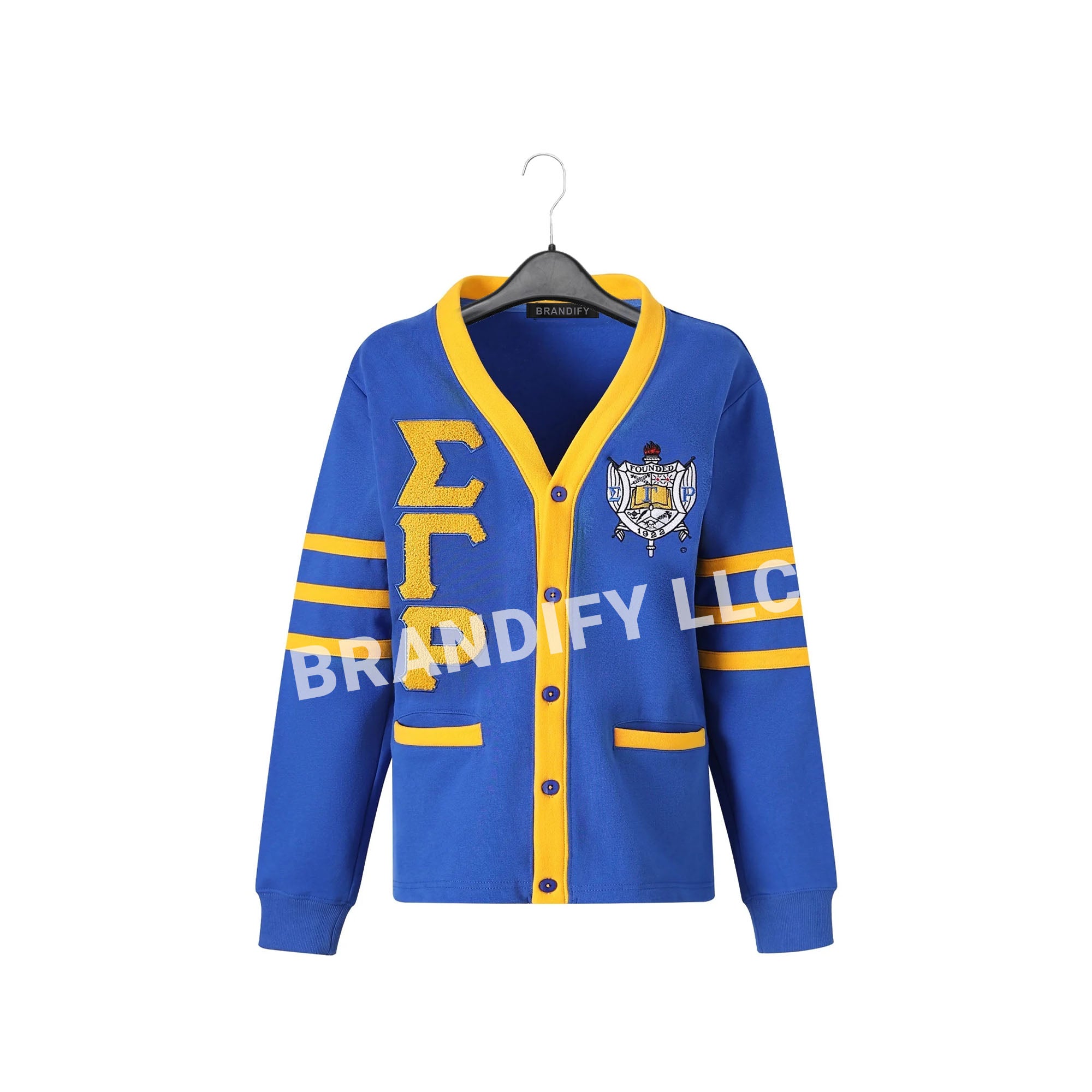 SGRho Fleece Cardigan Unisex – Sigma Gamma Rho Sorority Sweater | Greek Paraphernalia | Divine 9 Apparel | SGRho Gear