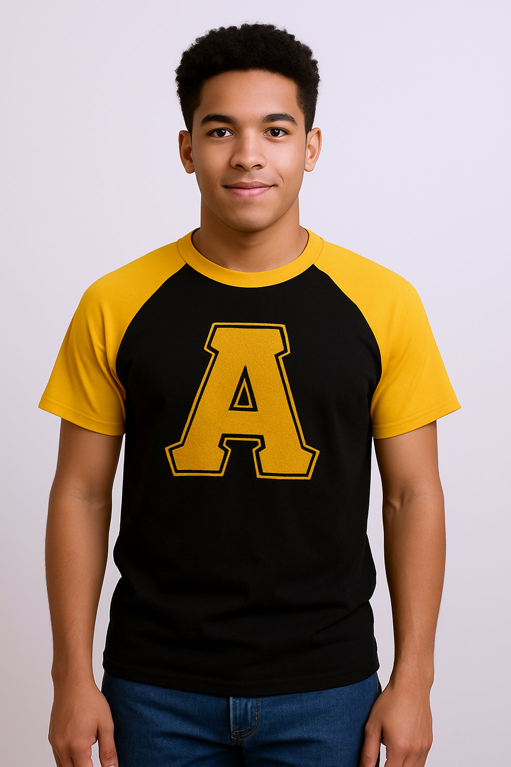 Image of Alpha Big A Raglan T-Shirt – Alpha Phi Alpha Premium Greek Apparel | D9 Fraternity Shirt | APA Big A Tee
